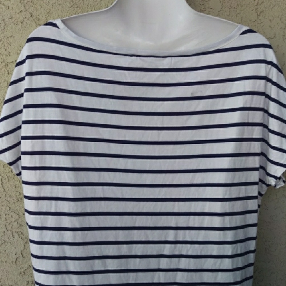 BB Dakota striped short sleeve long Top excellent - Picture 2 of 8